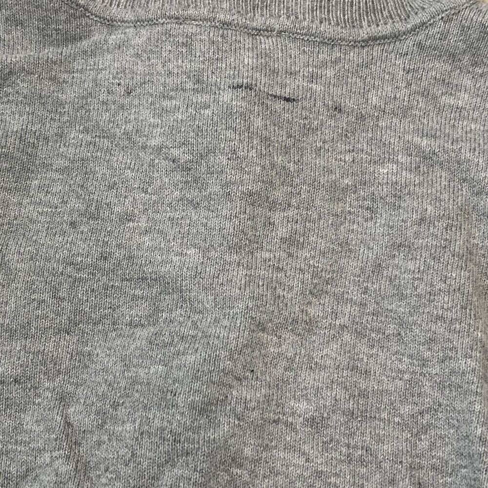 Jacadi Paris Girls 6 Gray Ruffle Button Cardigan Cotton/Cashmere Blend - Picture 5 of 5